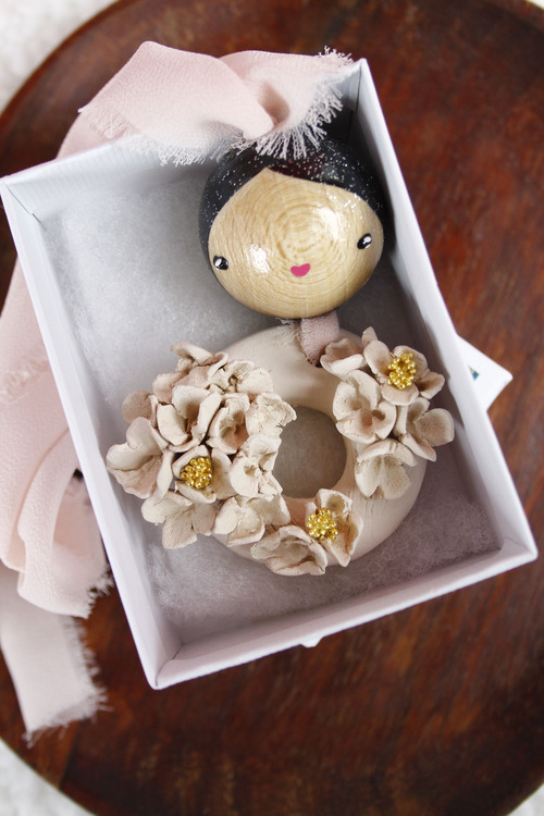 (image pour) Petite Couronne Florale Cerise